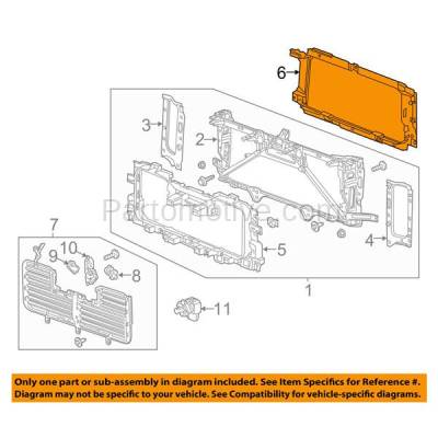 Aftermarket Replacement - RSP-1301C CAPA 2014-2018 Chevrolet Silverado 1500 Pickup Truck (Standard, Extended, Crew Cab) Front Radiator Support Frame Surround Seal Plastic - Image 3