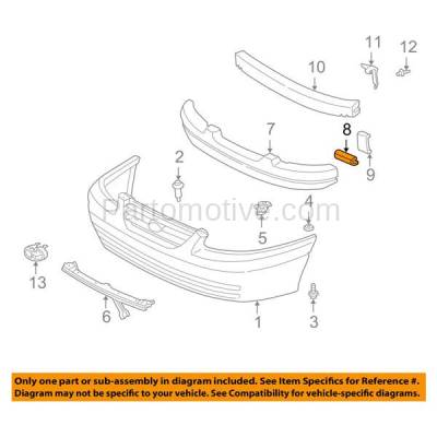 Aftermarket Replacement - BRT-1158F 97-01 Camry & 99-03 Solara Front Bumper Cover Face Bar Retainer Mounting Brace Reinforcement Support Bracket Left Driver OR Right Passenger Side - Image 3