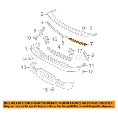 Aftermarket Replacement - BRT-1151FL 01-04 Tacoma Pickup Truck Front Bumper Cover Retainer Mounting Brace Reinforcement Support Bracket Left Driver Side - Image 3