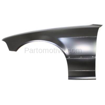 Aftermarket Replacement - FDR-1009L 1992-1996 BMW 3-Series (Convertible & Coupe) Front Fender Quarter Panel (with Molding Holes) Primed Steel Left Driver Side - Image 1