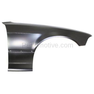 Aftermarket Replacement - FDR-1009R 1992-1996 BMW 3-Series (Convertible & Coupe) Front Fender Quarter Panel (with Molding Holes) Primed Steel Right Passenger Side - Image 1