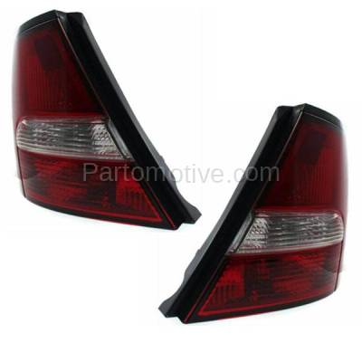 Aftermarket Replacement - TLT-1001L & TLT-1001R Taillight Taillamp Outer Brake Light Left & Right Side Set PAIR For 00-01 Altima - Image 2