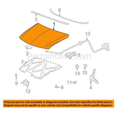 Aftermarket Replacement - HDD-1247C CAPA 2002-2006 Chevrolet Avalanche 1500 (Crew Cab Pickup 4-Door) Front Hood Panel Assembly Primed Steel Models with Body Cladding - Image 3