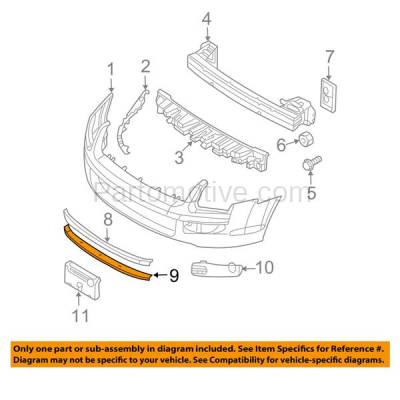 Aftermarket Replacement - GRL-1381 07 08 09 Fusion Front Center Lower Grill Grille Bar Chrome FO1037100 7E5Z8200CA - Image 3