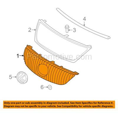 Aftermarket Replacement - GRL-2037 09-10 IS-Series Grill Grille Assembly Pre-Collision System LX1200134 5311253090 - Image 3