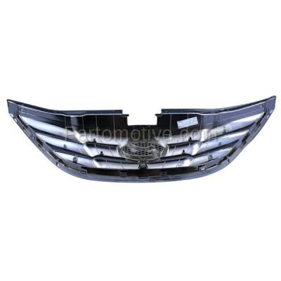 Aftermarket Replacement - GRL-1910C CAPA Front Grill Grille Chrome-Shell HY1200154 863503S100 Fits 11-13 Sonata - Image 3