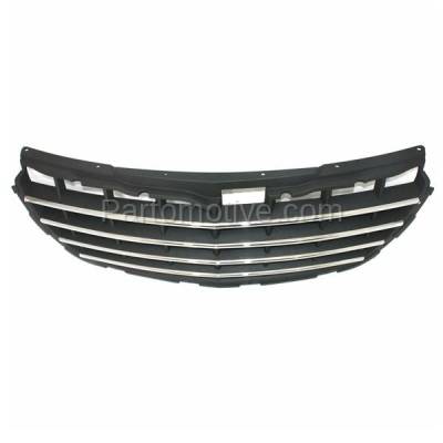 Aftermarket Replacement - GRL-1290C CAPA 04-06 Pacifica Front Gray Grill Grille Chrome Trim CH1200277 4857625AB - Image 3