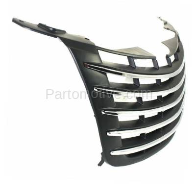 Aftermarket Replacement - GRL-1298C CAPA 06-10 PT Cruiser Front Grill Grille Black w/Chrome Molding 5179089AB - Image 2