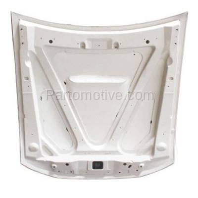 Aftermarket Replacement - HDD-1170C CAPA 2001-2004 Ford Mustang V6/V8 (Convertible & Coupe 2-Door) (with 11 Mounting Pegs) Front Hood Panel Assembly Primed Fiberglass For Models with Scoop - Image 2