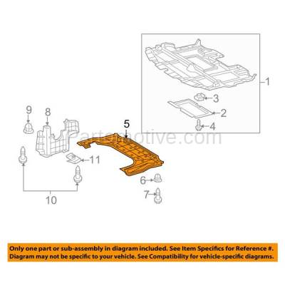Aftermarket Replacement - ESS-1392 10-15 IS-250/350 C Convertible Rear Engine Splash Shield Under Cover 5144253040 - Image 3