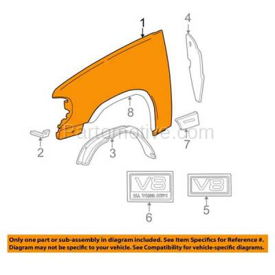Aftermarket Replacement - FDR-1272L 1995-2001 Ford Explorer & 1997-2001 Mercury Mountaineer Front Fender(without Wheel Opening Molding Holes) Primed Left Driver Side - Image 3