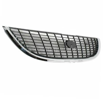 Aftermarket Replacement - GRL-1277 NEW 01-04 Town&Country Front Chrome Grill Grille Assembly Gray Insert 4857300AA - Image 2
