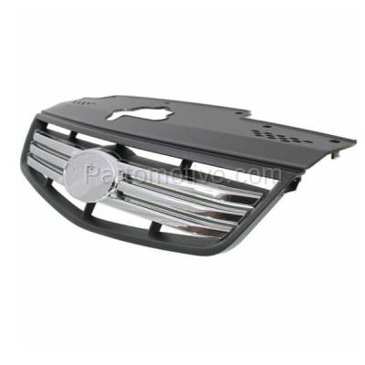 Aftermarket Replacement - GRL-1982C CAPA Front Grill Grille Chrome/Blk Type-2 KI1200129 863611G210 For 06-09 Rio - Image 2