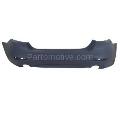 Aftermarket Replacement - BUC-3615RC CAPA 2014-2016 BMW 5-Series (535d/535i & eDrive) (without M Sport) Rear Bumper Cover Assembly without Park Distance Sensor Holes - Image 1