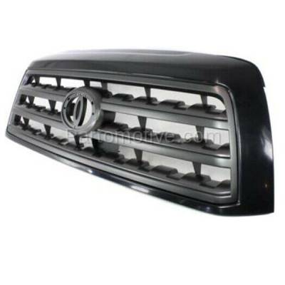 Aftermarket Replacement - GRL-2541 2008-2017 Toyota Sequoia SR5 (4.6L & 4.7L & 5.7L) (For Models with Sport Package) Front Center Grille Assembly Black Shell with Gray Insert - Image 2