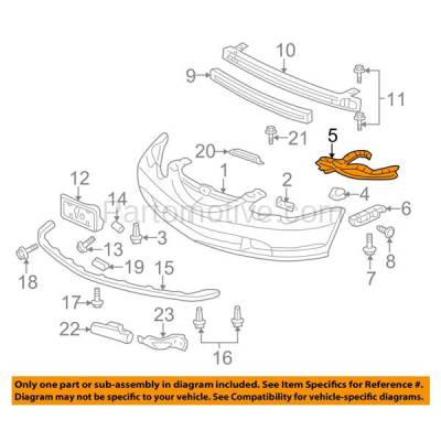 Aftermarket Replacement - BBK-1000L 2002-2004 Acura RSX (Base, Type-S) 2.0L (Coupe 2-Door) Front Bumper Face Bar Retainer Mounting Brace Bracket Steel Left Driver Side - Image 3