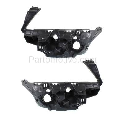 Aftermarket Replacement - BRT-1006FL & BRT-1006FR 11-14 BMW X3 (with M Package) Front Bumper Cover Retainer Mounting Brace Reinforcement Support SET PAIR Right Passenger & Left Driver Side Plastic Black - Image 1