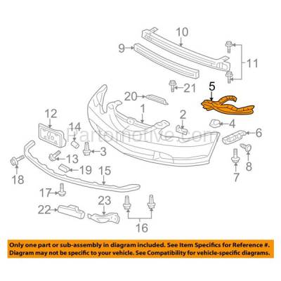 Aftermarket Replacement - BBK-1000L & BBK-1000R 2002-2004 Acura RSX (Base, Type-S) 2.0L (Coupe 2-Door) Front Bumper Face Bar Retainer Mounting Brace Bracket Steel SET PAIR Right Passenger & Left Driver Side - Image 3