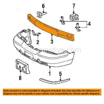 Aftermarket Replacement - BRF-1146F 1998-2002 Ford Crown Victoria & Lincoln Town Car & Mercury Grand Marquis Front Bumper Impact Crossmember Reinforcement Primed Steel - Image 3