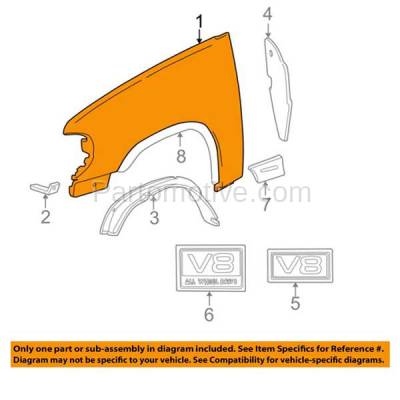 Aftermarket Replacement - FDR-1273L 1995-2001 Ford Explorer & 1997-2001 Mercury Mountaineer Front Fender(with Wheel Opening Molding Holes) Primed Left Driver Side - Image 3