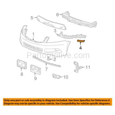 Aftermarket Replacement - BRT-1057FR 08-12 Accord Sedan Front Bumper Cover Face Bar Retainer Bracket Mounting Brace Reinforcement Support Steel Right Passenger Side - Image 3
