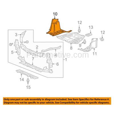 Aftermarket Replacement - ESS-1250R 10-14 Insight & 11-15 CRZ Engine Splash Shield Under Cover Right Side HO1228127 - Image 3