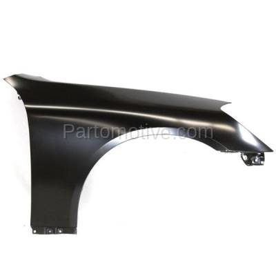 Aftermarket Replacement - FDR-1767RC CAPA 1998-2002 Lincoln Town Car (4.6 Liter V8 Engine) Front Fender Quarter Panel (without Molding Holes) Primed Steel Right Passenger Side - Image 1