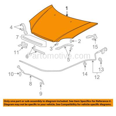 Aftermarket Replacement - HDD-1343C CAPA 2001-2003 Honda Civic (DX, EX, GX, HX, Hybrid, Si) 1.3 & 1.7 Liter Engine (Coupe & Sedan) Front Hood Panel Assembly Primed Steel - Image 3