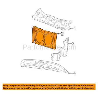 Aftermarket Replacement - RSP-1218 2000-2007 Ford Taurus & 2000-2005 Mercury Sable (Sedan & Wagon) 3.0L Front Center Radiator Support Core Assembly Primed Plastic - Image 3