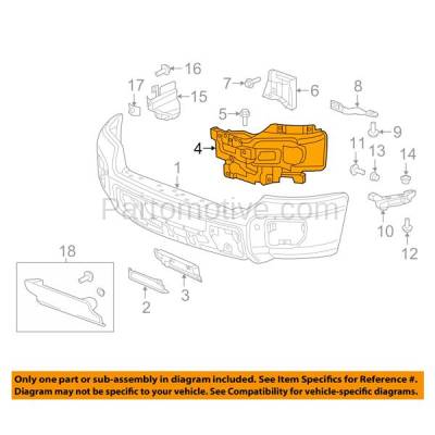 Aftermarket Replacement - BBK-1259L 2015-2019 GMC Sierra 2500HD & 3500HD Front Bumper Face Bar Outer Retainer Mounting Brace Bracket Made of Steel Left Driver Side - Image 3