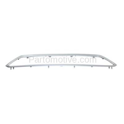 Aftermarket Replacement - GRT-1239C 2016 Subaru Crosstrek (Hybrid, Hybrid Touring) Wagon 4-Door (2.0L) Front Grille Trim Grill Molding Center Painted Silver Made of Plastic - Image 3