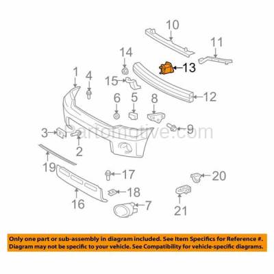 Aftermarket Replacement - BBK-1687L 2008-2018 Toyota Sequoia & 2007-2019 Tundra Pickup Truck Front Bumper Face Bar Retainer Mounting Brace Bracket Steel Left Driver Side - Image 3