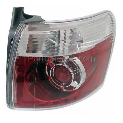Aftermarket Auto Parts - TLT-1621RC CAPA 2007-2012 GMC Acadia 3.6L Outer Body Mounted Taillight Rear Brake Light Halogen (with Bulb) Red Clear Lens & Housing Right Passenger Side - Image 2