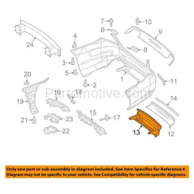 Aftermarket Replacement - BRT-1109R 14-15 Mercedes S63/S65 AMG Rear Center Bumper Cover Lower Valance Retainer Mounting Brace Reinforcement Support Bracket Plastic - Image 3