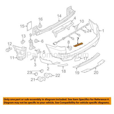 Aftermarket Replacement - BRT-1003RR 11-13 X5 Rear Bumper Cover Retainer Mounting Brace Reinforcement Support Right Passenger Side Primed Plastic - Image 3