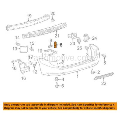 Aftermarket Replacement - BRT-1182RR 2011-2019 Toyota Sienna Rear Bumper Cover Face Bar Retainer Mounting Brace Reinforcement Support Bracket Right Passenger Side - Image 3