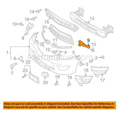 Aftermarket Replacement - BRT-1100FR 08-10 Mazda 5 Front Bumper Cover Retainer Mounting Brace Reinforcement Support Bracket Plastic Right Passenger Side - Image 3