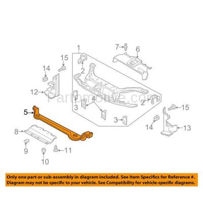 Aftermarket Replacement - RSP-1194 2000-2007 Ford Focus (Hatchback & Sedan & Wagon) Front Radiator Support Assembly Lower Crossmember Tie Bar Primed Made of Steel - Image 3