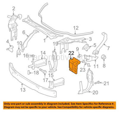 Aftermarket Replacement - RSP-1519 2006-2011 Mercedes-Benz CLS-Class (CLS500/CLS550/CLS55 AMG/CLS63 AMG) Front Radiator Support Center Hood Latch Lock Support - Image 3