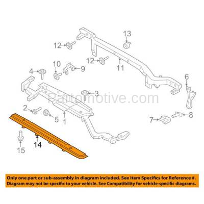 Aftermarket Replacement - RSP-1160 2015-2018 Ford Edge & 2016-2018 Lincoln MKX Front Radiator Support Lower Crossmember Tie Bar Primed Made of Steel - Image 3