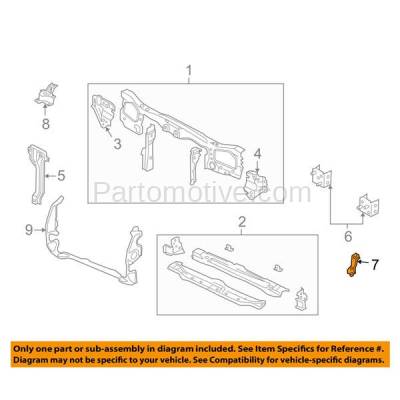 Aftermarket Replacement - RSP-1163R 2001-2004 Ford Escape (Limited, XLS, XLT) Front Radiator Support Brace Bracket Fender Plate Primed Made of Steel Right Passenger Side - Image 3
