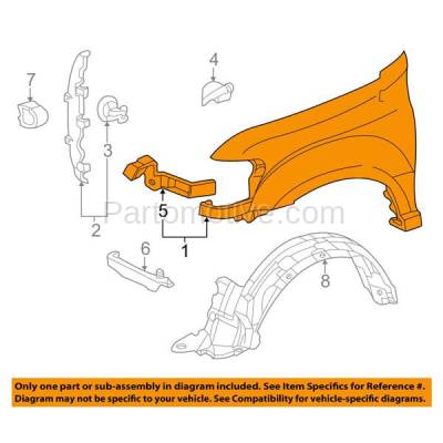 Aftermarket Replacement - FDR-1674RC CAPA 2005-2007 Toyota Sequoia Limited/SR5 (4.7 Liter V8 Engine) Front Fender Quarter Panel (with Flare Holes) Steel Right Passenger Side - Image 3