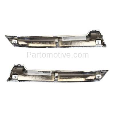 Aftermarket Replacement - GRT-1236L & GRT-1236R 12-14 Impreza Front Grille Trim Grill Molding Garnish Chrome Left Right SET PAIR - Image 2