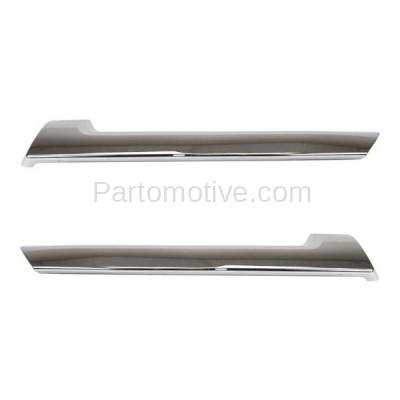 Aftermarket Replacement - GRT-1236L & GRT-1236R 12-14 Impreza Front Grille Trim Grill Molding Garnish Chrome Left Right SET PAIR - Image 3