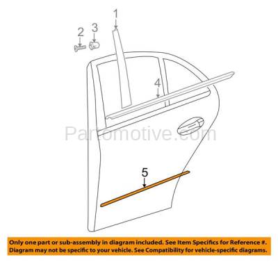 Aftermarket Replacement - DMB-1046RR E-CLASS 10-13 Rear Door Molding Beltline Weatherstrip Right Passenger Side - Image 3