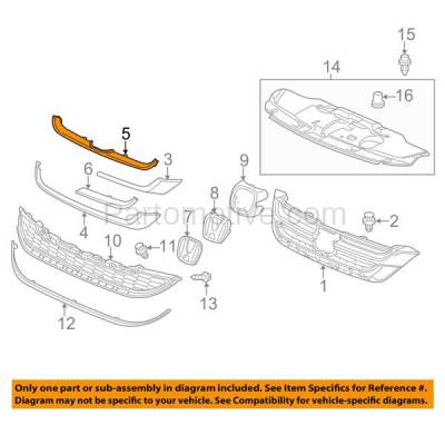 Aftermarket Replacement - GRT-1108 NEW 10-11 CRV Front Upper Grille Trim Grill Molding Center HO1210130 71126SXSA11 - Image 3