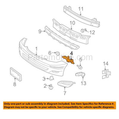 Aftermarket Replacement - BRT-1191FR 04-10 Sienna Front Bumper Cover Face Bar Retainer Mounting Brace Reinforcement Support Bracket Right Passenger Side - Image 3