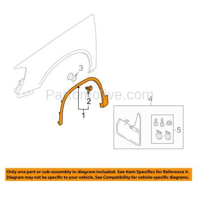 Aftermarket Replacement - FDF-1066L & FDF-1066R 09-11 Tiguan Front Fender Flare Wheel Opening Molding Trim Left & Right SET PAIR - Image 3
