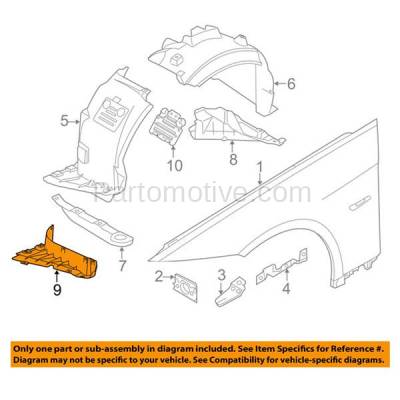 Aftermarket Replacement - ESS-1059L & ESS-1059R 07-10 3-Series Convertible Engine Splash Shield Under Cover Left Right SET PAIR - Image 3