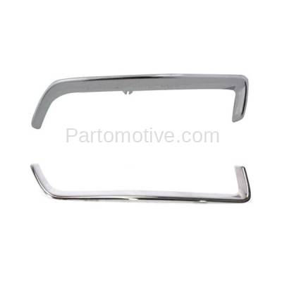 Aftermarket Replacement - GRT-1039L & GRT-1039R 03-05 Neon Front Upper Grille Trim Grill Molding Chrome Left Right Side SET PAIR - Image 1